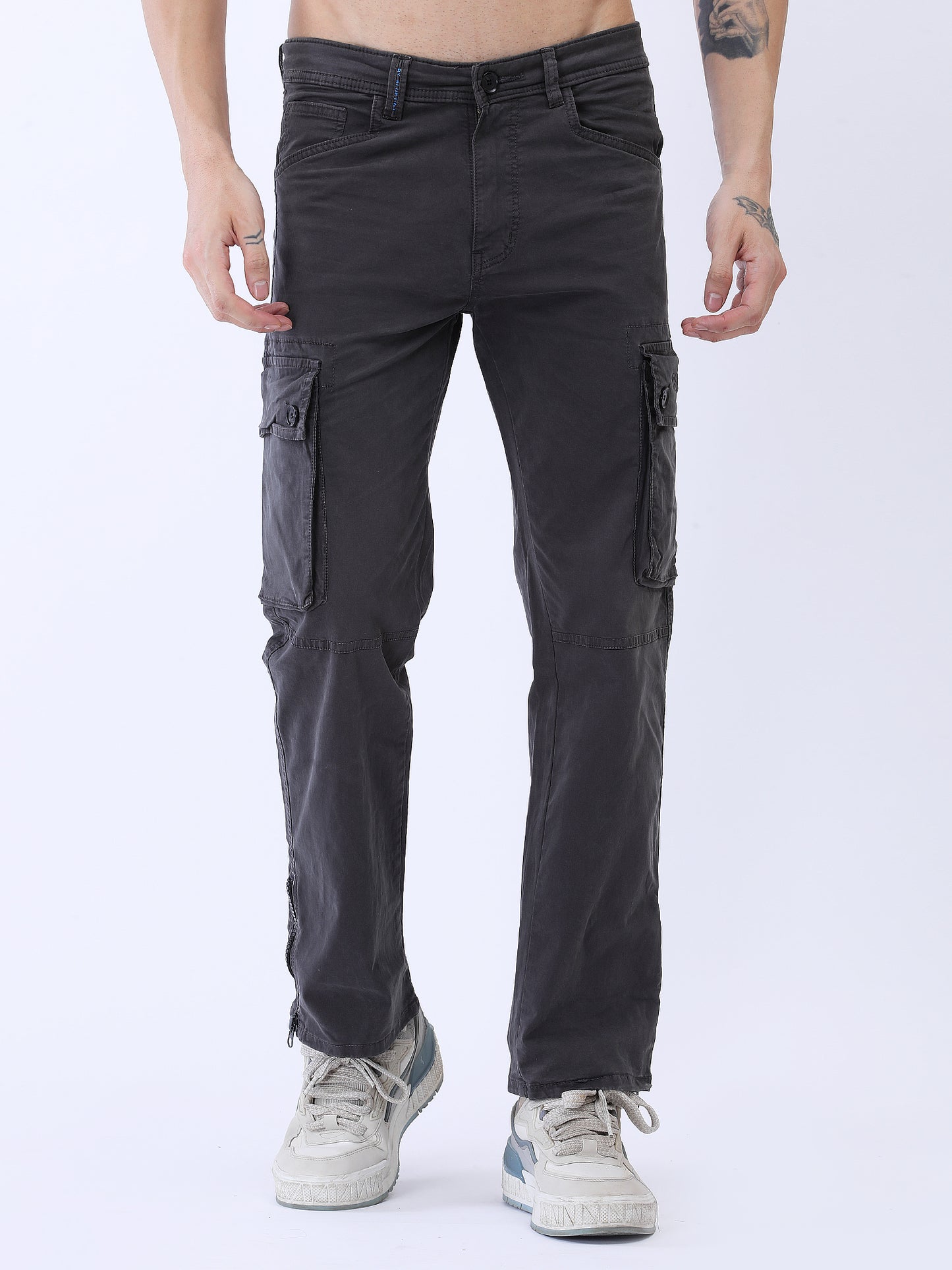 Black Button Utility Pants | Marked by BLUETINT