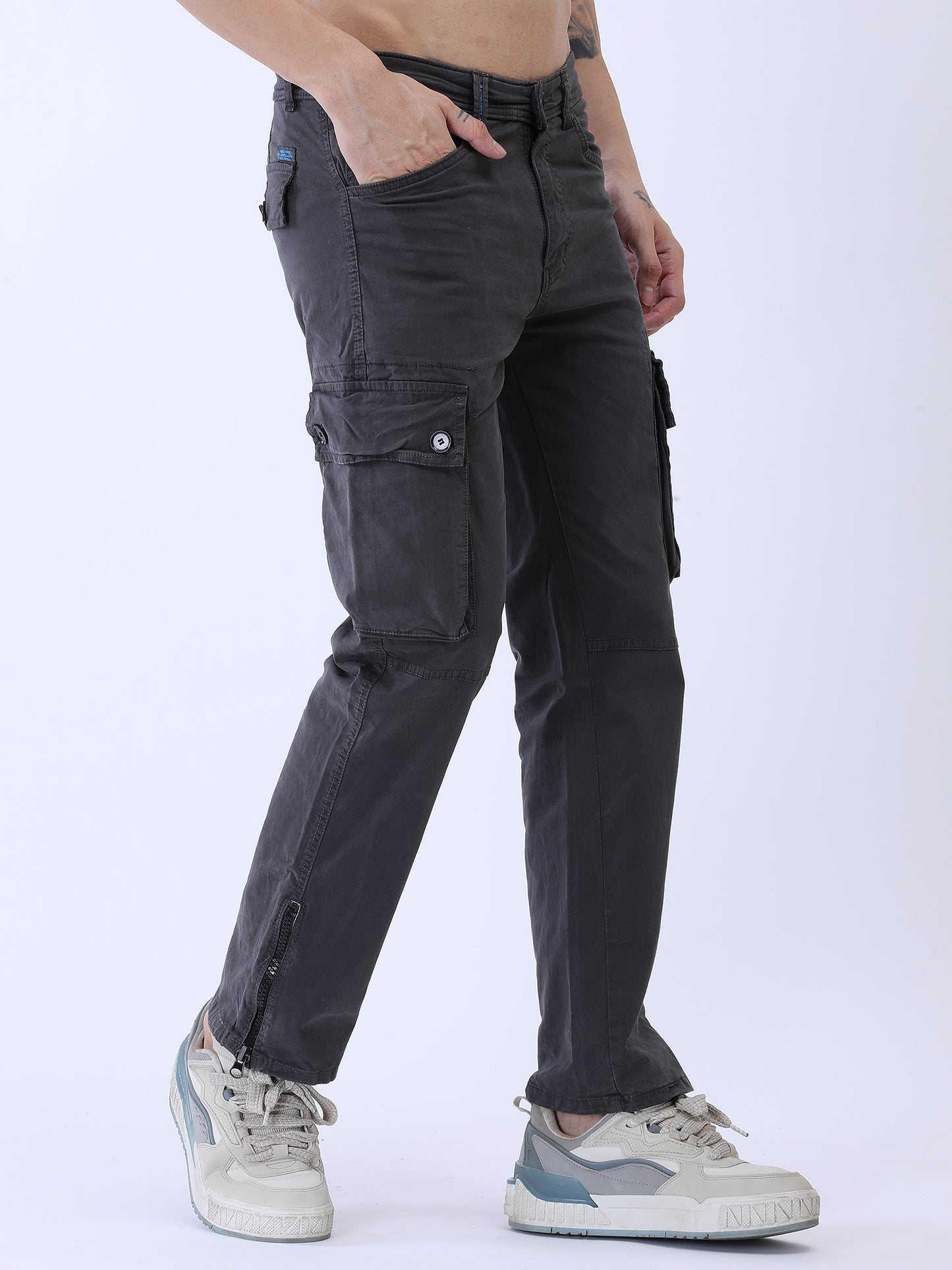 Black Button Utility Pants | Marked by BLUETINT