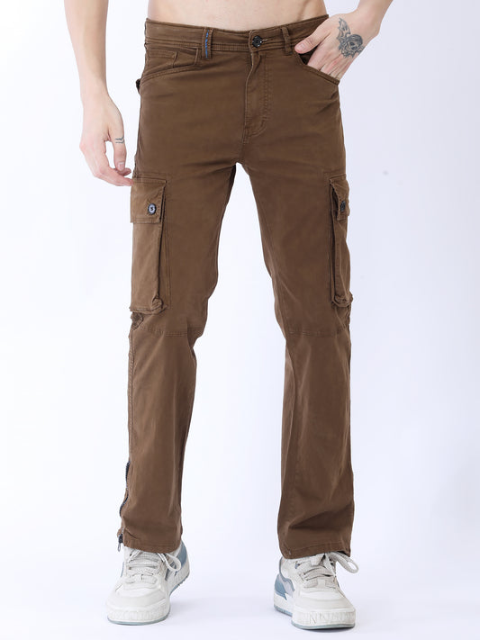 Brown Utility Cargo Pants | Marked by BLUETINT